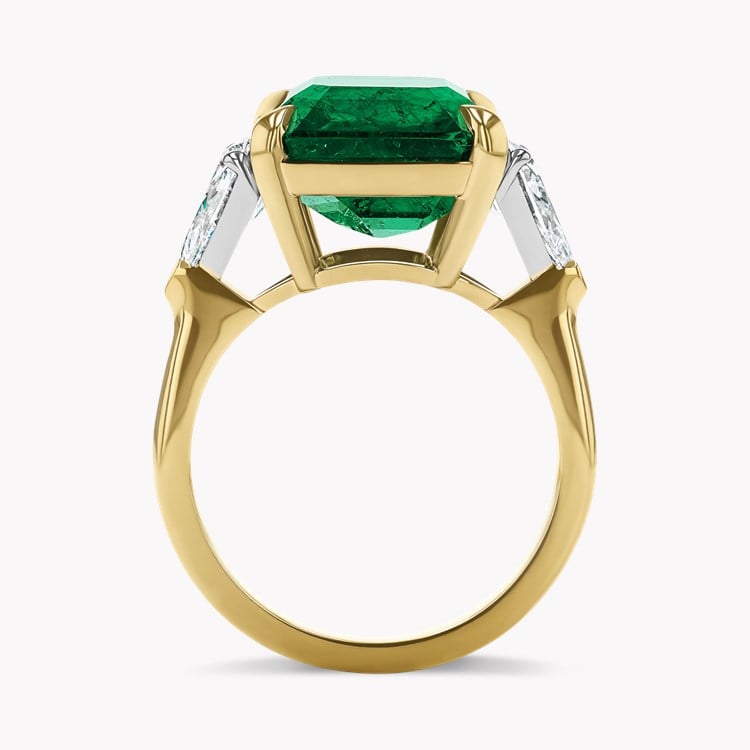 Masterpiece Octagonal Cut 8.58ct Colombian Emerald and Diamond Ring Octagonal & Pear Cut, Claw Set_3