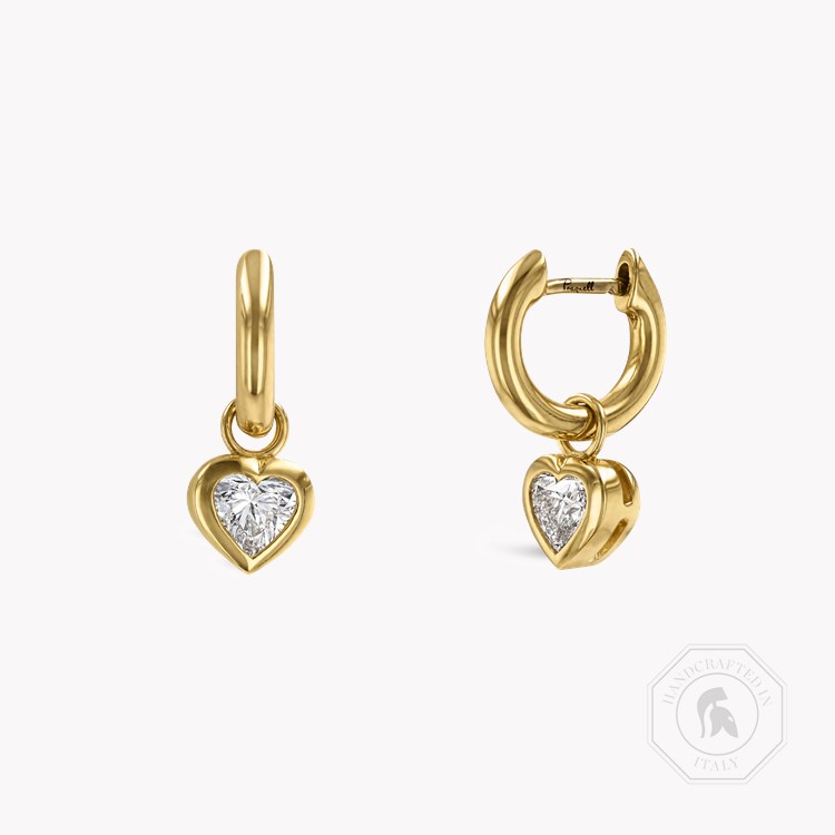Sundance Diamond Drop Hoop Earrings Heart Shape, Rubover Set_1