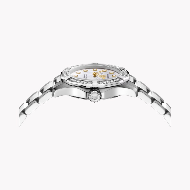 TAG Heuer Aquaracer Professional 100 28mm, Mother-of-Pearl Dial, Diamond dot Numerals_2