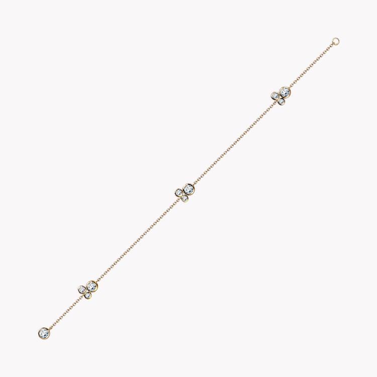 Bubbles Diamond Chain Bracelet 1.24CT in Rose Gold Brilliant Cut, Rubover Set_1