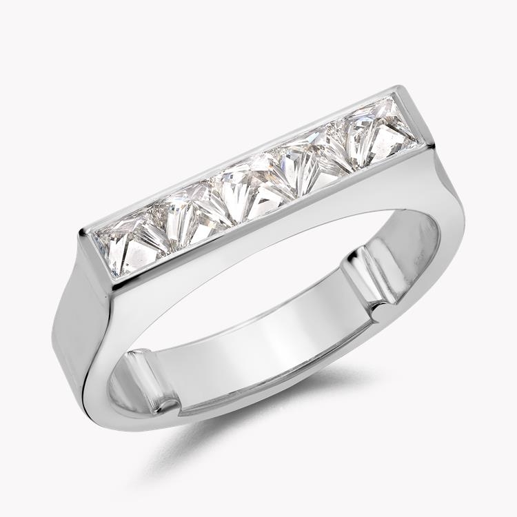 RockChic Flat-Topped Diamond Ring 1.21CT in White Gold Princess Cut, Channel Set_1