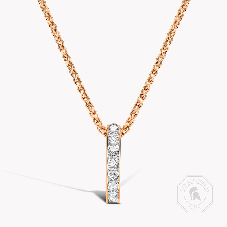 RockChic Diamond Bar Pendant Princess Cut, Channel Set_1