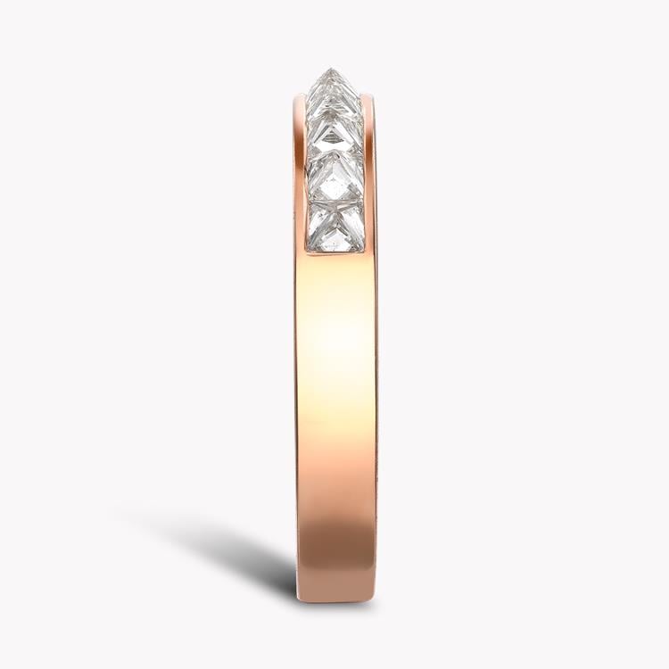 RockChic Half-Eternity Diamond Ring 0.75CT in Rose Gold Princess Cut, Channel Set_4