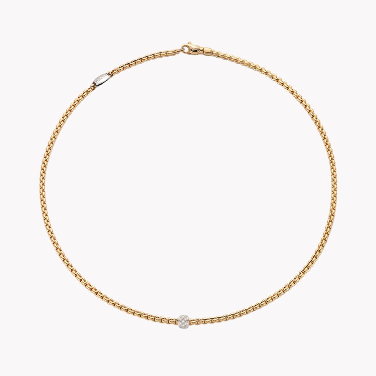 Fope Flex'it Eka Tiny Diamond Necklace Brilliant Cut, Grain Set_1