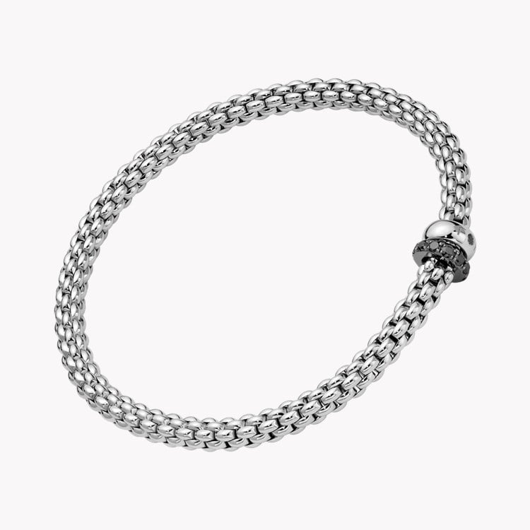 Fope Solo Flex-It Black Diamond Bracelet Brilliant Cut, Pavé Set_1