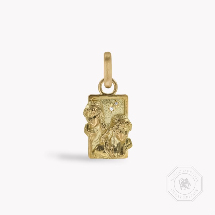 Zodiac Diamond Gemini Pendant Charm Brilliant cut, Claw set_1