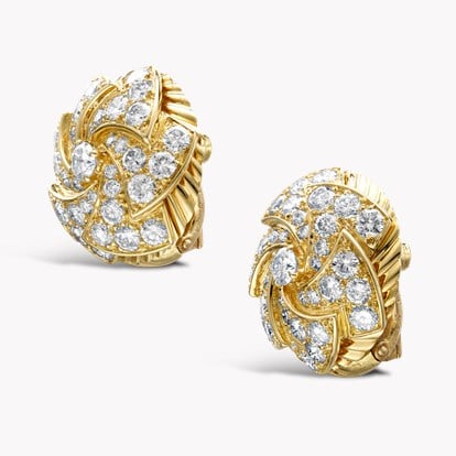 Cartier Fan Motif Earrings