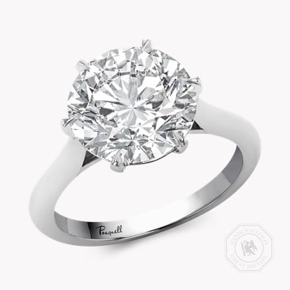Classic Six-Claw 5.01ct Brilliant Cut Diamond Ring in Platinum