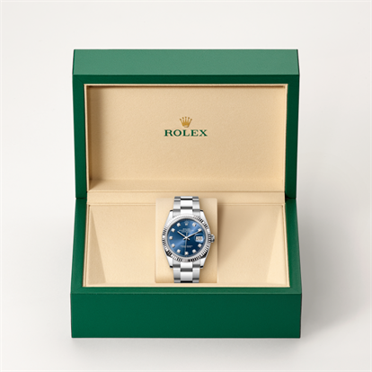 Datejust 36, Oyster, 36 mm, Oystersteel and white gold watch inside presentation box