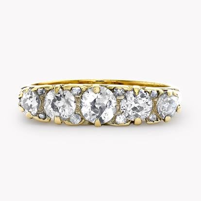 Victorian Inspired 0.78ct Diamond Five Stone Ring