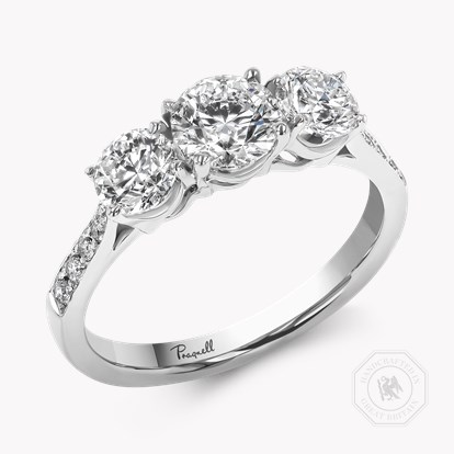 Duchess 1.30ct Diamond Three Stone Ring in Platinum
