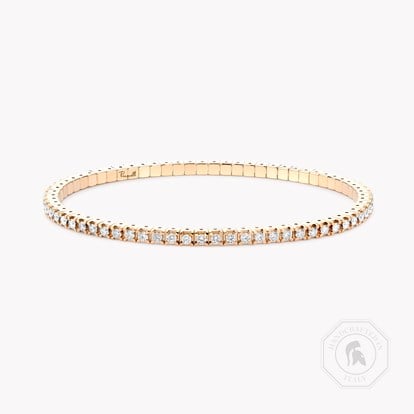 Expandable Diamond Bangle 2.11ct in 18ct Rose Gold