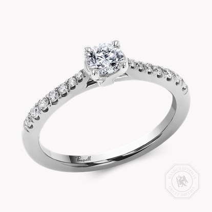 Celestial 0.30ct Brilliant Cut Diamond Ring - 2mm Width in Platinum