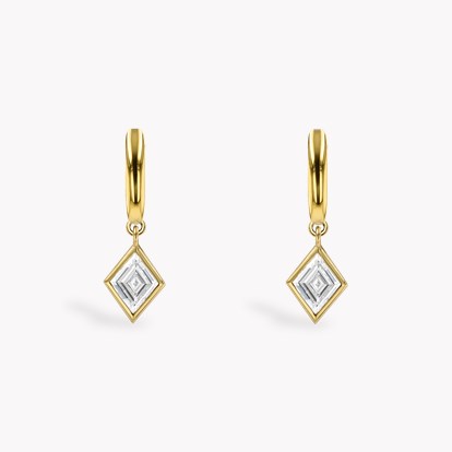 Lozenge Cut 1.02ct Diamond Drop Earrings
