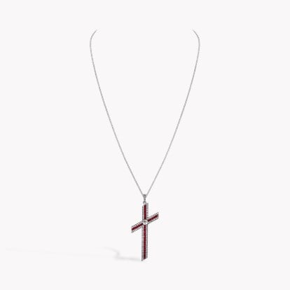 Edwardian Ruby Cross Pendant