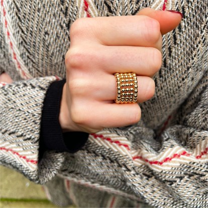 Bohemia Expandable Five Row Ring