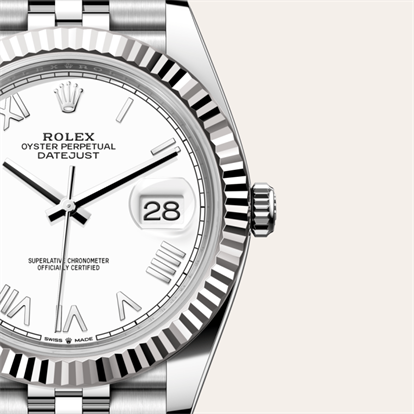 Datejust 41, Oyster, 41 mm, Oystersteel and white gold watch