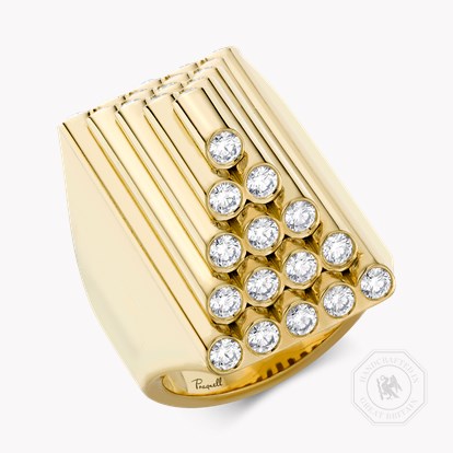 Eclipse 1.24ct Diamond Pyramid Ring - 6mm Width in 18ct Yellow Gold