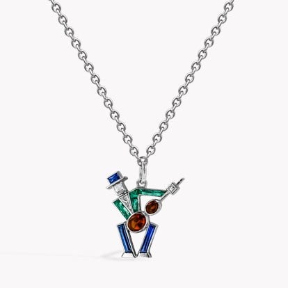 Art Deco Musician with Guitar Pendant