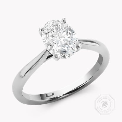 Gaia 1.50ct Oval Cut Diamond Ring in Platinum