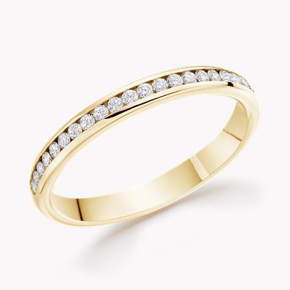 Brilliant Cut Diamond Half Eternity Ring 0.29ct in 18ct Yellow Gold