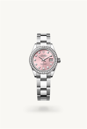 Rolex Lady-Datejust Oyster, 28 mm, Oystersteel, white gold and diamonds