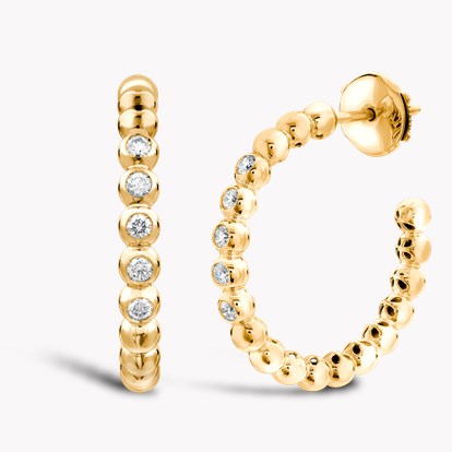Bohemia Large Diamond Earrings 0.27ct in 18ct Yellow Gold