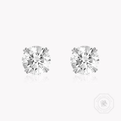 Windsor 2.84ct Diamond Stud Earrings in 18ct White Gold