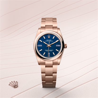 Oyster Perpetual 34, Oyster, 34 mm, Everose gold watch