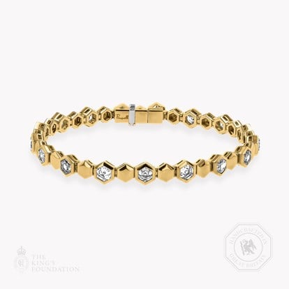 Honeycomb 3.72ct Diamond Bracelet in 18ct Yellow Gold