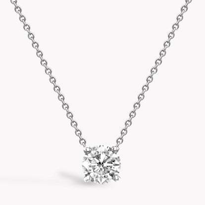 Contemporary Brilliant Cut 1.05ct Diamond Pendant in 18ct White Gold