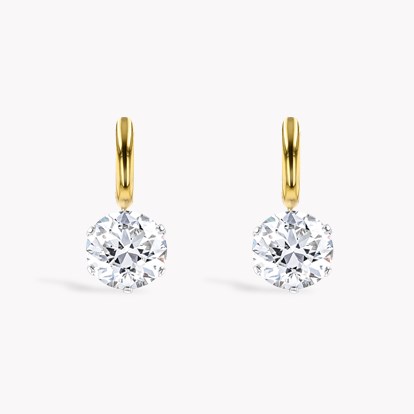 Old Cut 4.56ct Diamond Drop Earrings
