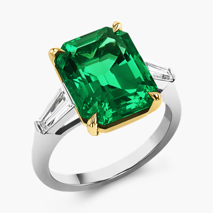 Masterpiece Colombian Emerald Ring 5.987ct in Platinum & 18ct Yellow Gold