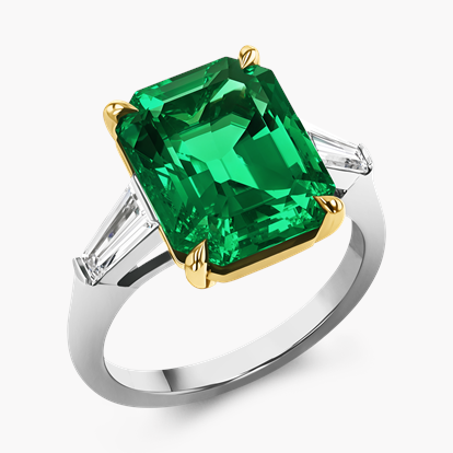 Masterpiece Colombian Emerald Ring 5.98ct in Platinum & 18ct Yellow Gold