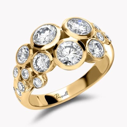 Bubbles Diamond Dress Ring 2.25ct in 18ct Yellow Gold