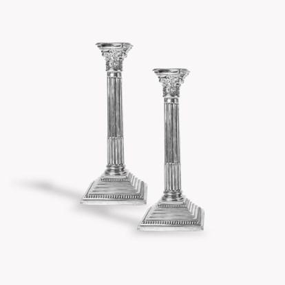 Silver Elizabethan Pair of Candlesticks