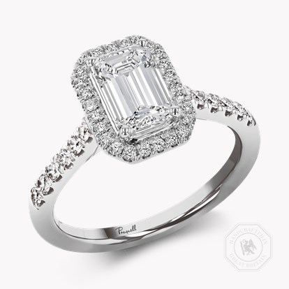 Emerald Cut Diamond Cluster Ring
