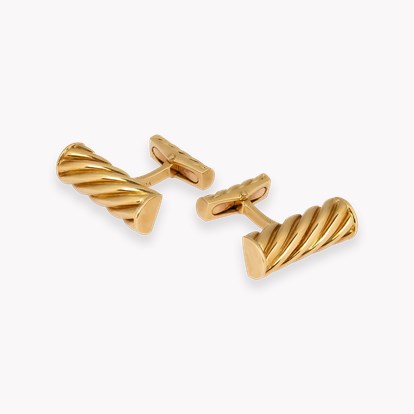 Van Cleef and Arpels Rope Twist Spring Bar Cufflinks