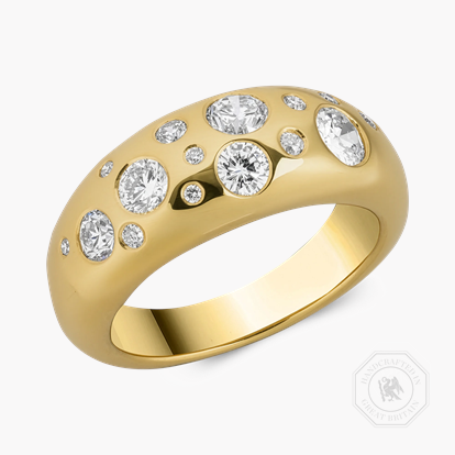 Stellar Brilliant Cut 0.95ct Diamond Bombé Ring
