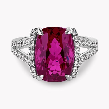 Pink Tourmaline and Diamond Ring