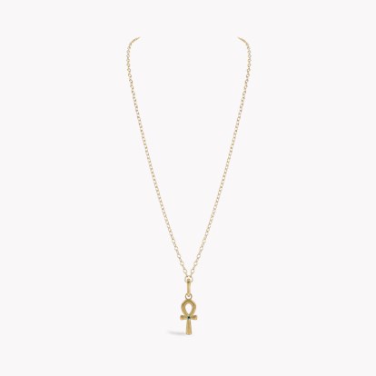 Ankh Cross Topaz Pendant Charm