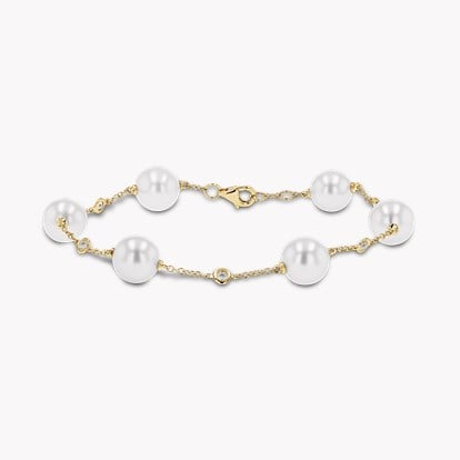 Akoya Pearl Bracelet - Spectacle Setting in 18ct Yellow Gold