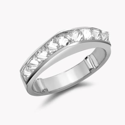 RockChic 1.50ct Peaked Diamond Half Eternity Ring 1.50ct in 18ct White Gold