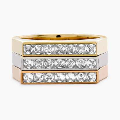 RockChic 1.09ct Diamond Three Row Ring