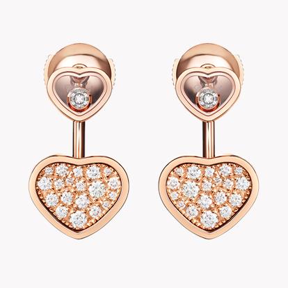 Chopard Happy Hearts Drop Earrings 0.44ct in 18ct Rose Gold