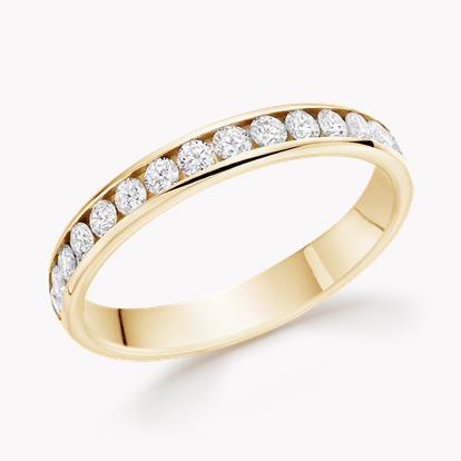 Brilliant Cut Diamond Half Eternity Ring 0.45ct in 18ct Yellow Gold