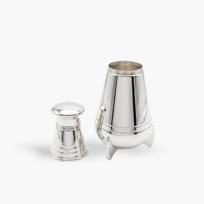 George V Art Deco Silver-Plated Buoy-Shaped Cocktail Shaker