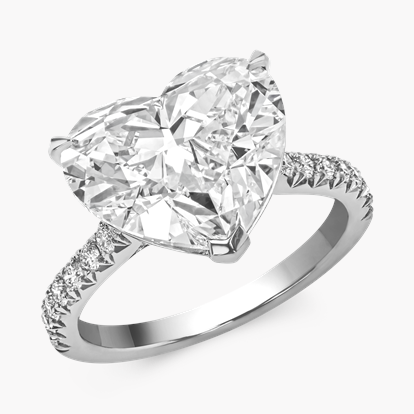 Masterpiece Aurora Setting Colourless Heart Diamond Ring 6.17cts in Platinum