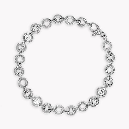 RockChain Diamond Bracelet 0.90ct in 18ct White Gold