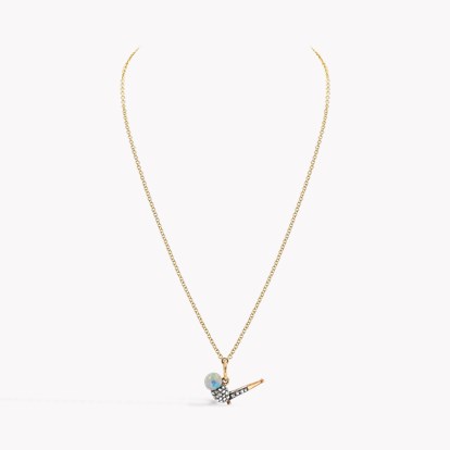Victorian Opal and Diamond Pipe Pendant
